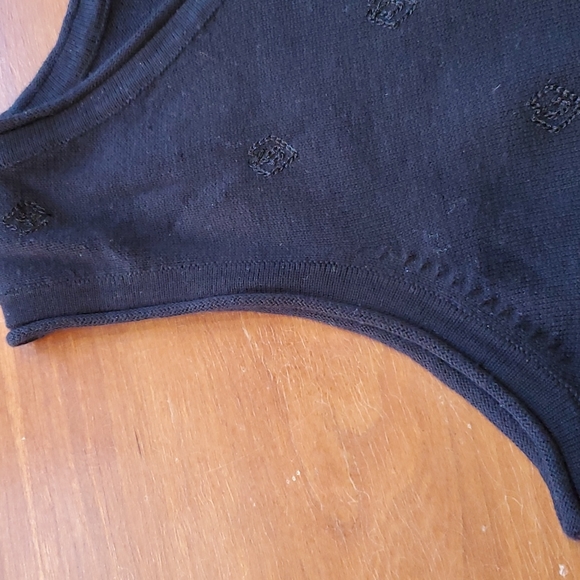 VINTAGE Marsh Landing Sleeveless Sweater size Large.  Black 100% cotton. - Picture 5 of 7